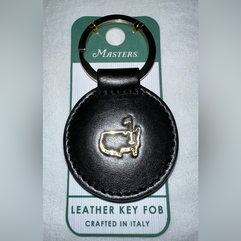 NWT: 2024 Masters Leather Key Fob with Gold Masters Iconic Logo